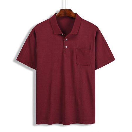 New Summer Men's Casual Fashion Hedging Simple Solid Color Plus Size T-Shirts
